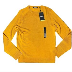 Murano Gold Mustard Yellow Pull Over Sweater Performance NWT Boys 14/16 Acrylic